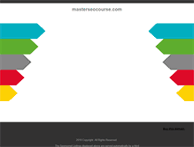 Tablet Screenshot of masterseocourse.com